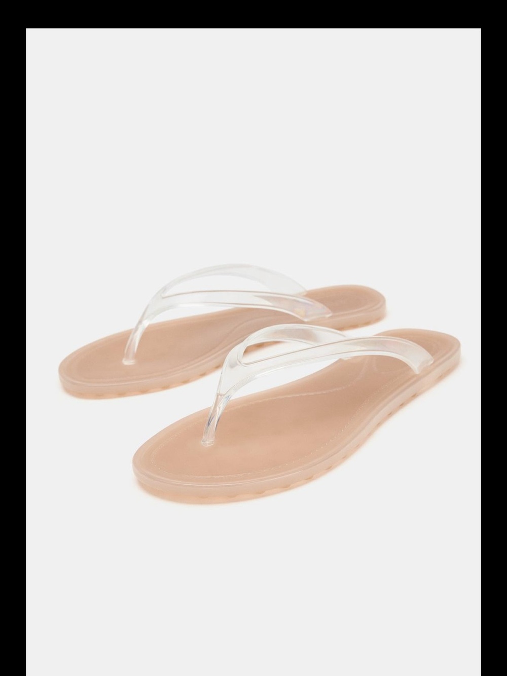 Zara Clear Jelly Thong Sandals